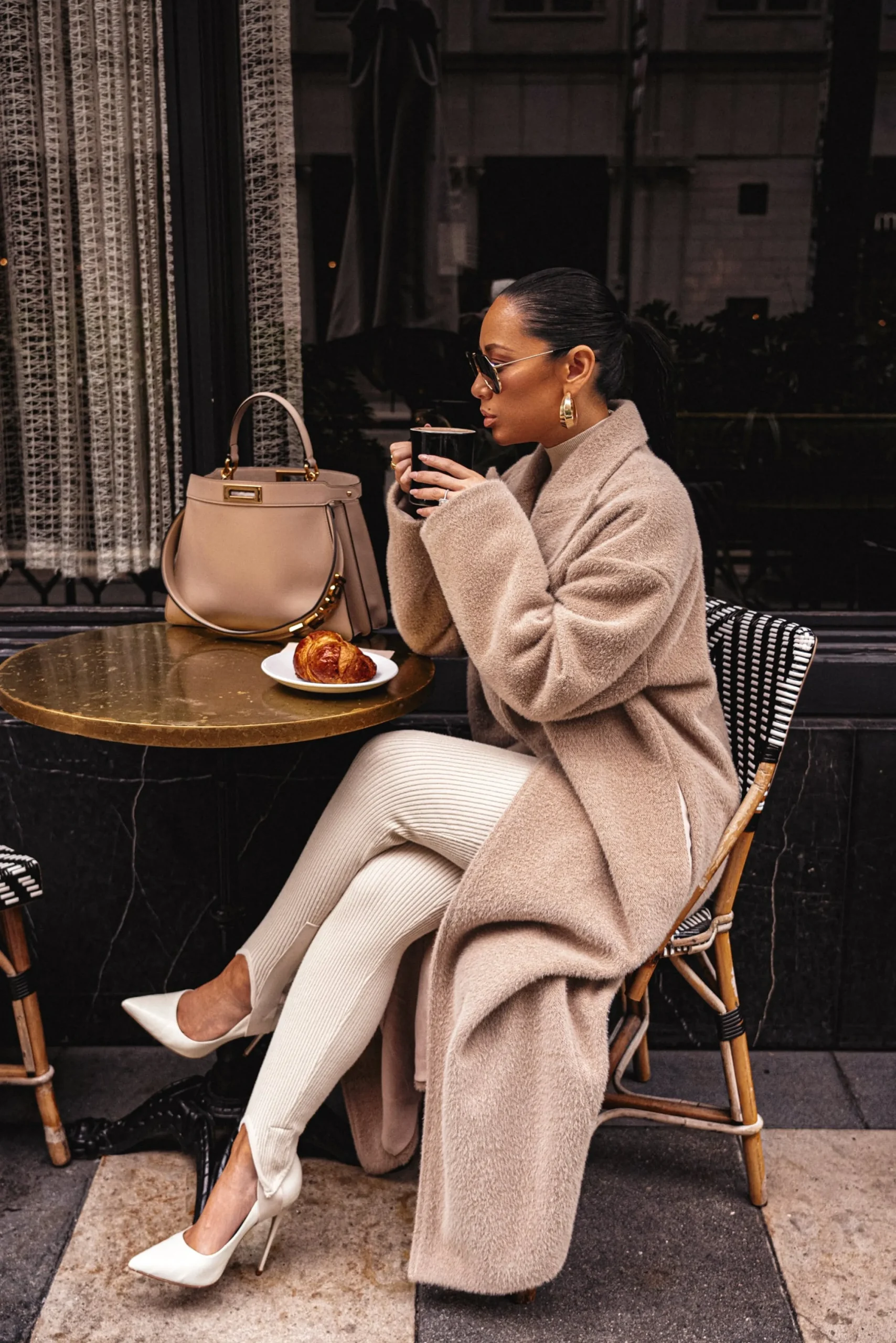 Sand Chelsie Longline Coat