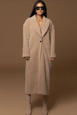 Sand Chelsie Longline Coat