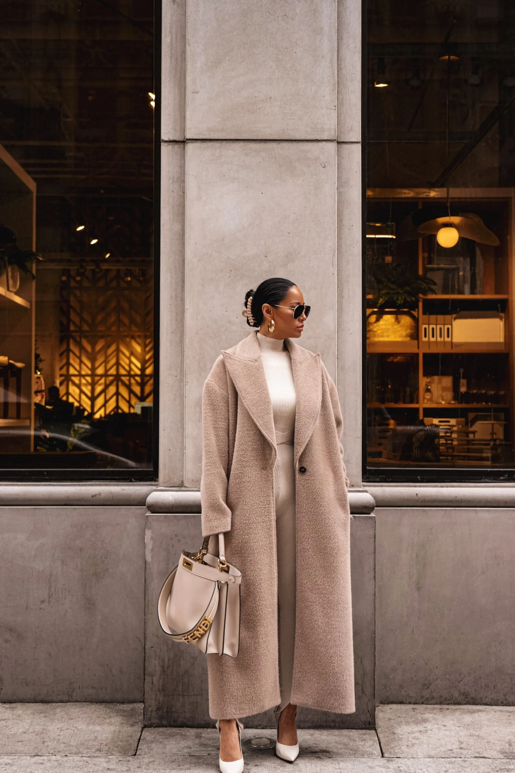 Sand Chelsie Longline Coat