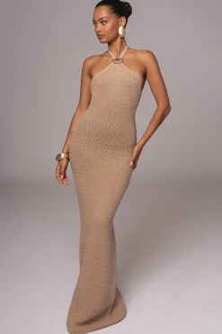 Sand Overseas Halter Maxi Dress