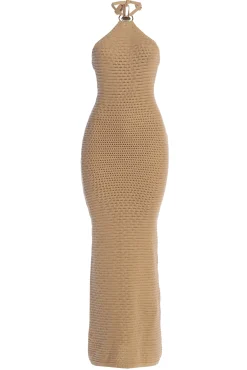 Sand Overseas Halter Maxi Dress