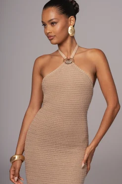 Sand Overseas Halter Maxi Dress