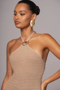 Sand Overseas Halter Maxi Dress