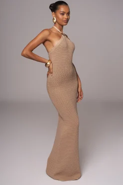 Sand Overseas Halter Maxi Dress
