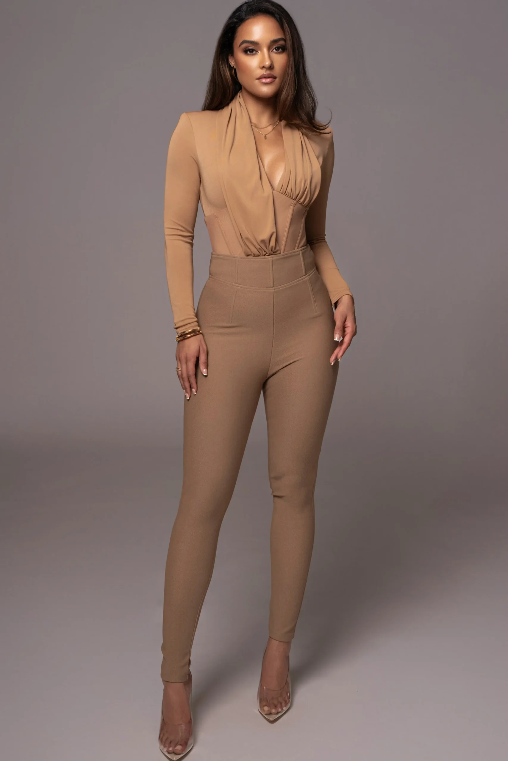 Sand Ultra High Waist Skinny Pants