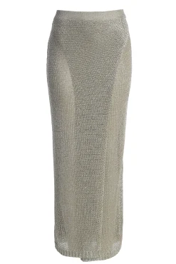 Silver Anais Maxi Slit Skirt