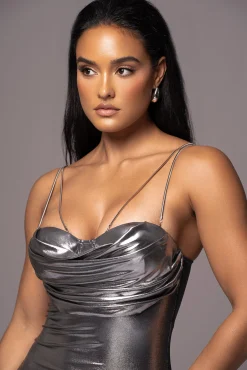 Silver Visions Of You Midi Dress