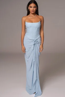 Sky Blue Fenix Reversible Linen Corset