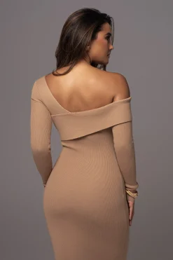 Tan Harper Knit Maxi Dress