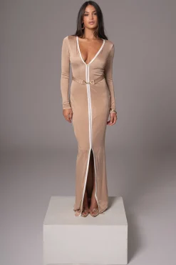 Tan Juki Maxi Dress