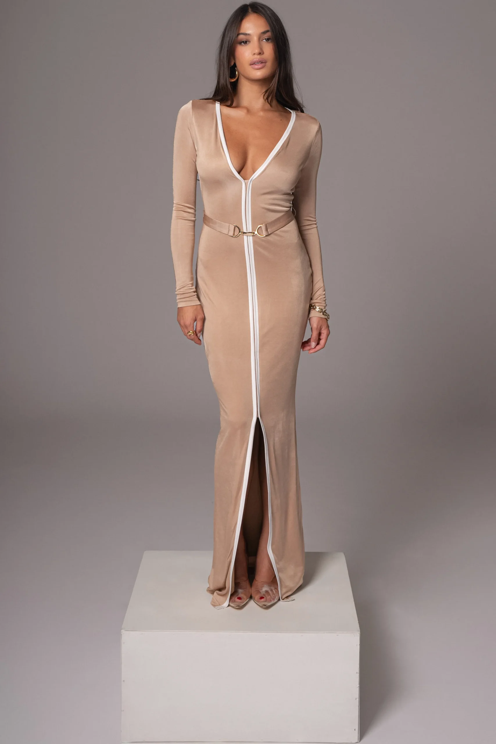 Tan Juki Maxi Dress