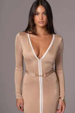 Tan Juki Maxi Dress