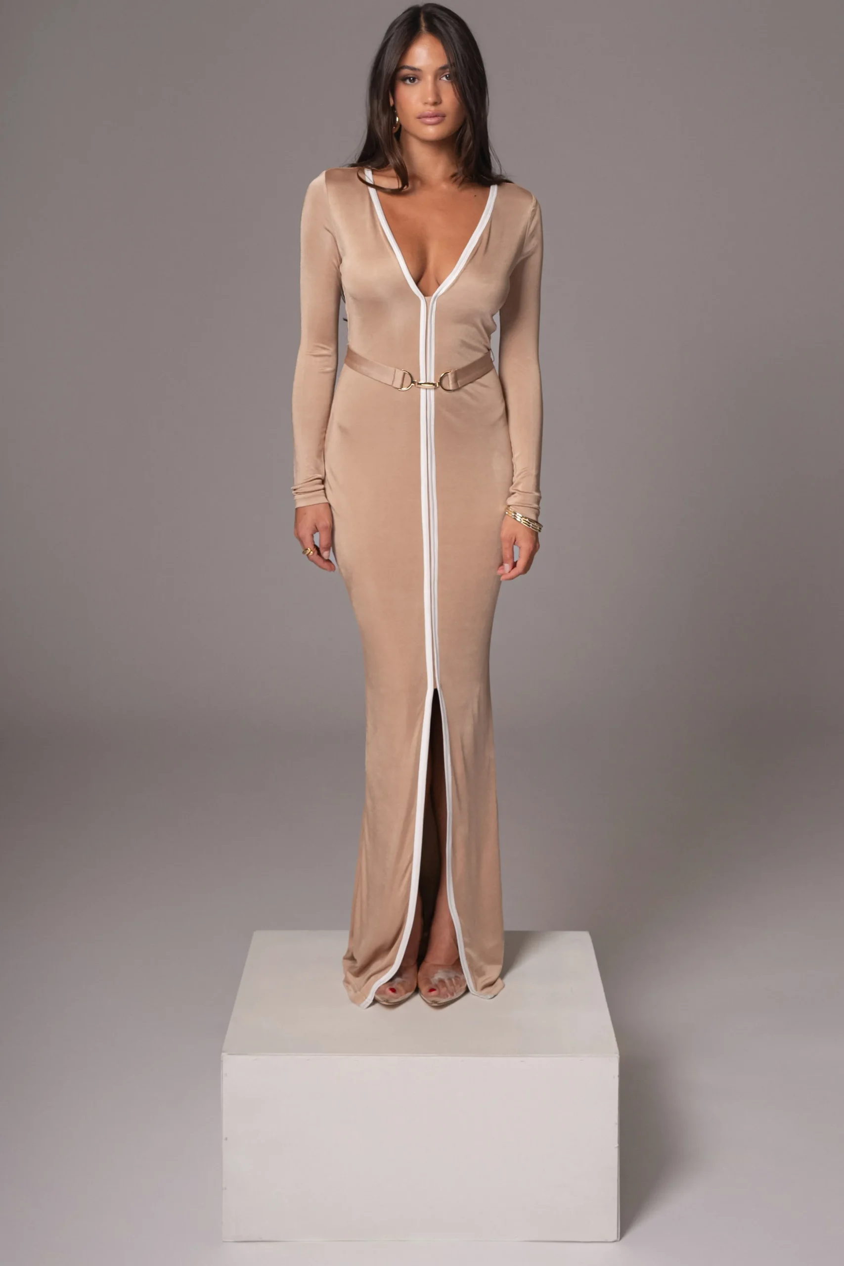 Tan Juki Maxi Dress
