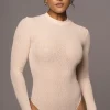 Tan Kimber High Neck Bodysuit
