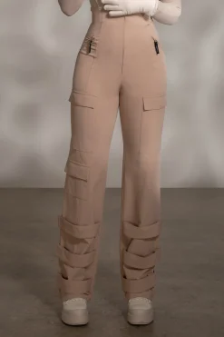 Tan Nyah Nylon Utility Pants