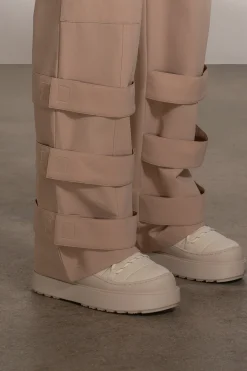 Tan Nyah Nylon Utility Pants