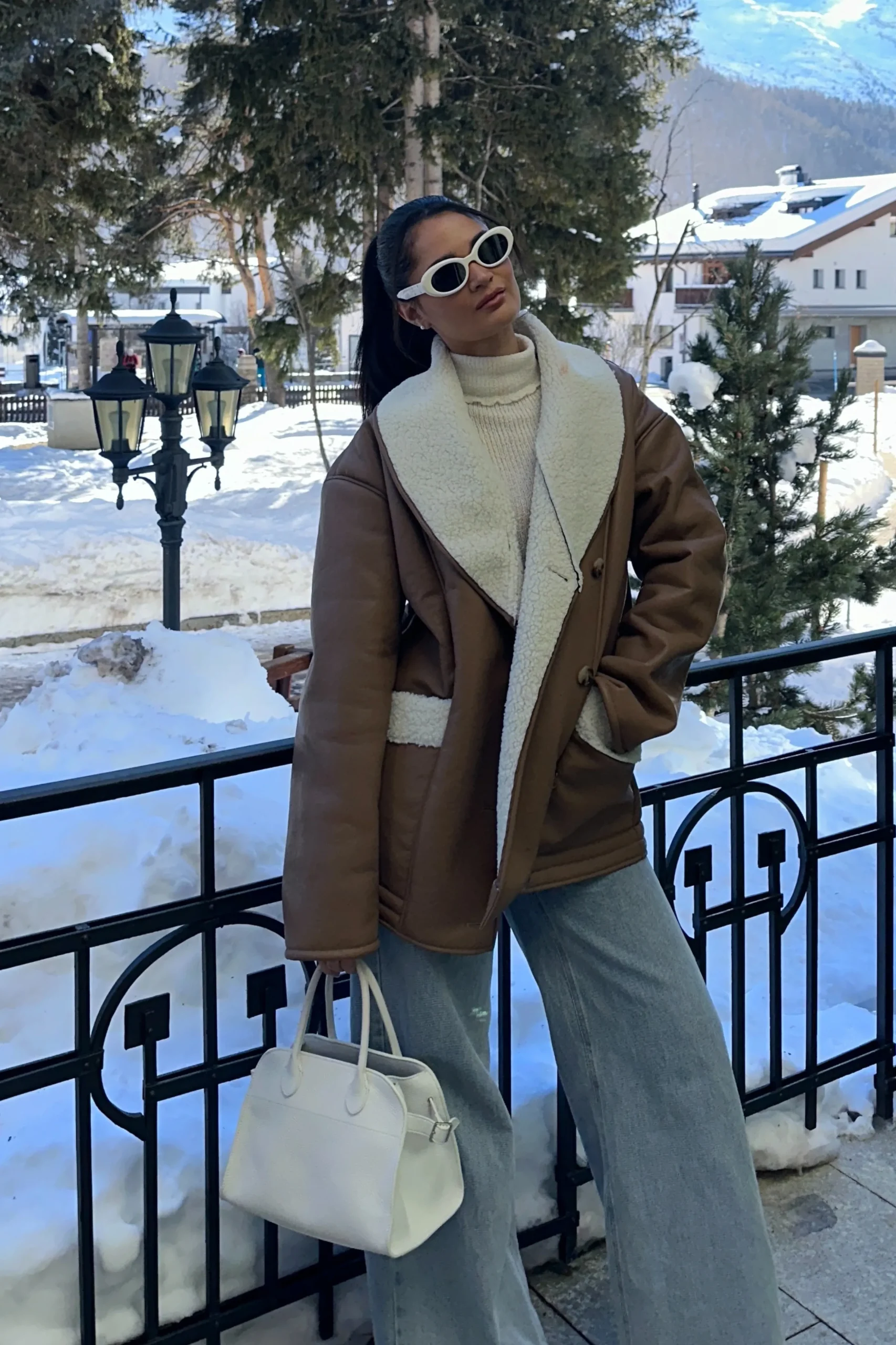 Tan Presley Faux Leather Coat
