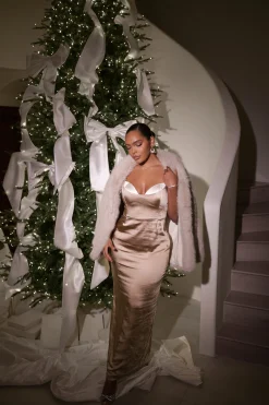 Taupe Moment In Time Maxi Dress