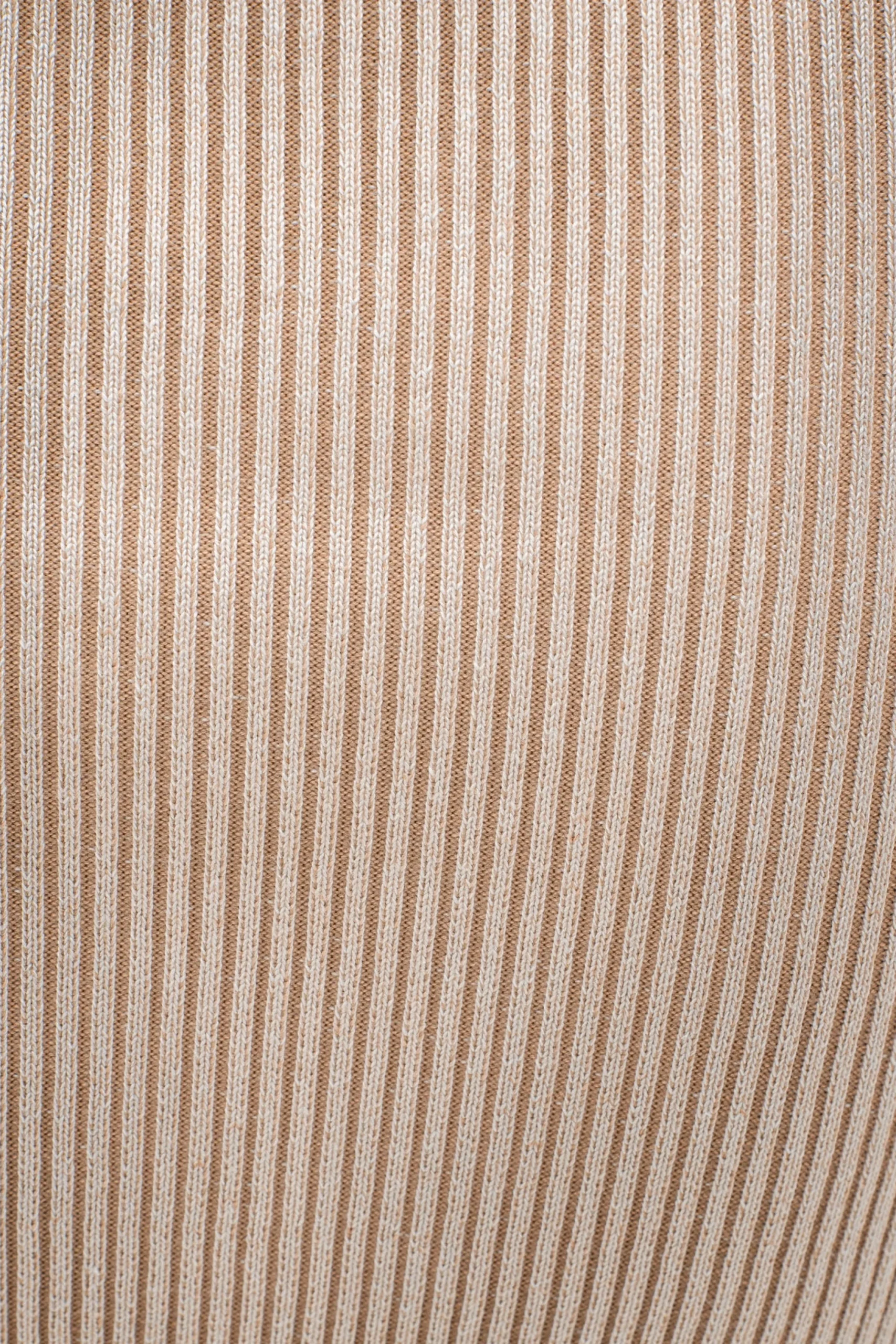 Taupe/White Jodie Ribbed Top