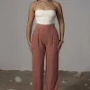 Terra Cotta Villa Views Linen Trousers