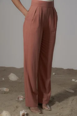 Terra Cotta Villa Views Linen Trousers