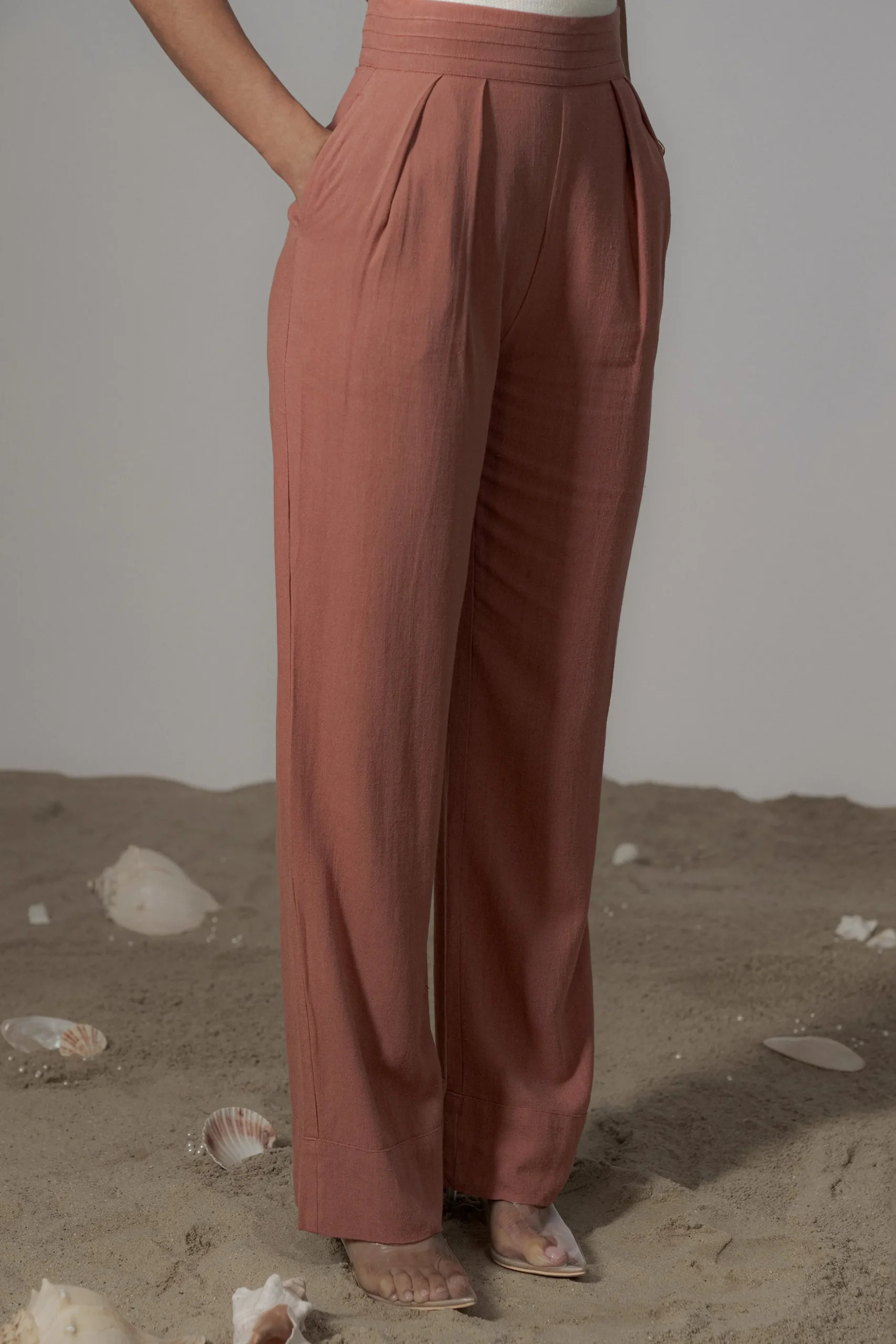 Terra Cotta Villa Views Linen Trousers