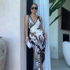 Tropical Print Revival Wrap Dress
