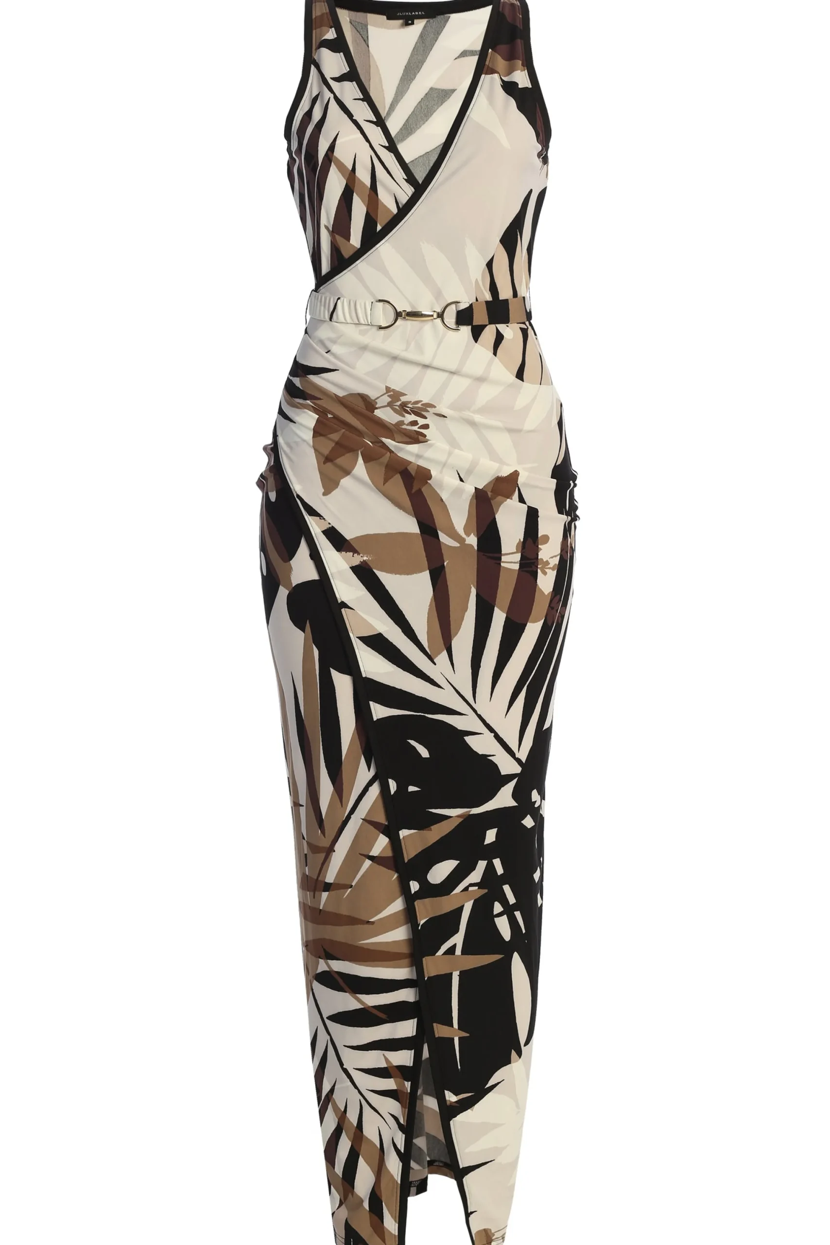 Tropical Print Revival Wrap Dress