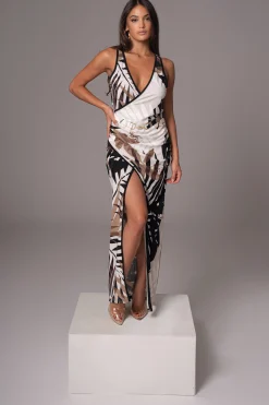 Tropical Print Revival Wrap Dress