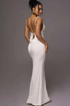 White Adventure Awaits Linen Maxi Dress