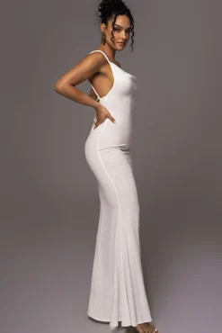 White Adventure Awaits Linen Maxi Dress