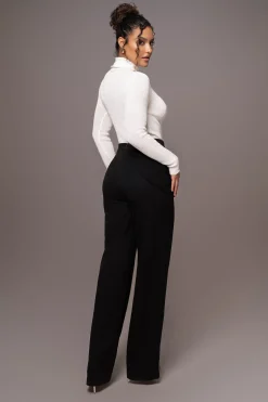 White Carli Turtle Neck Top