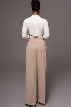White Drift Away Linen Wrap Top