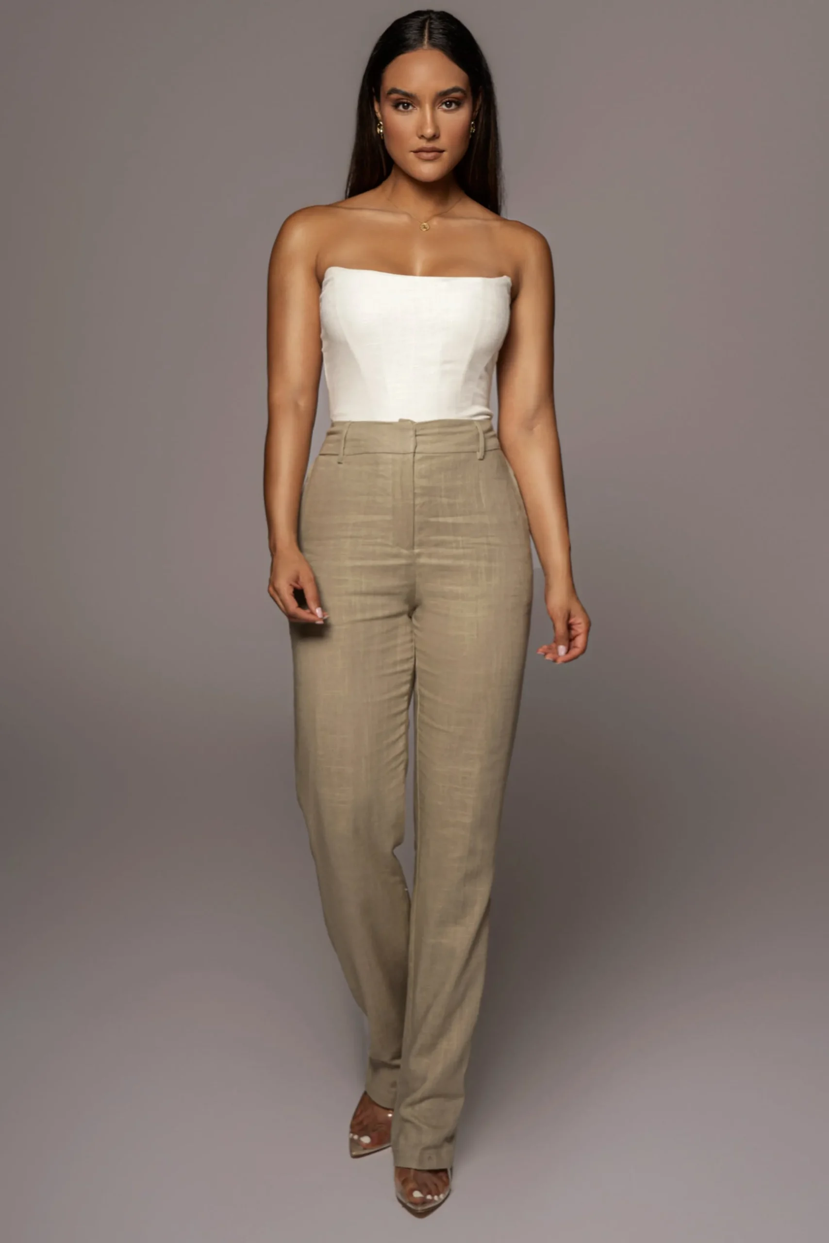 White Fenix Reversible Linen Corset