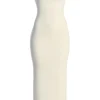 White Francesca Contrast Maxi Dress