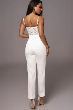 White Grecia Lace Bustier Top