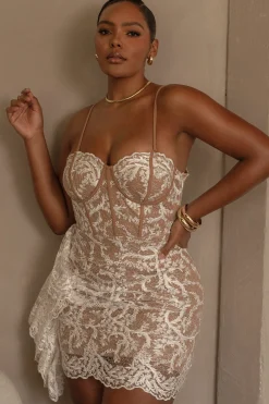 White Marilyn Lace Mini Dress