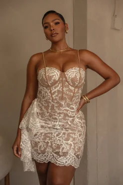 White Marilyn Lace Mini Dress