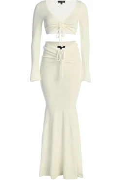 White Resort Two-Piece Skirt Set