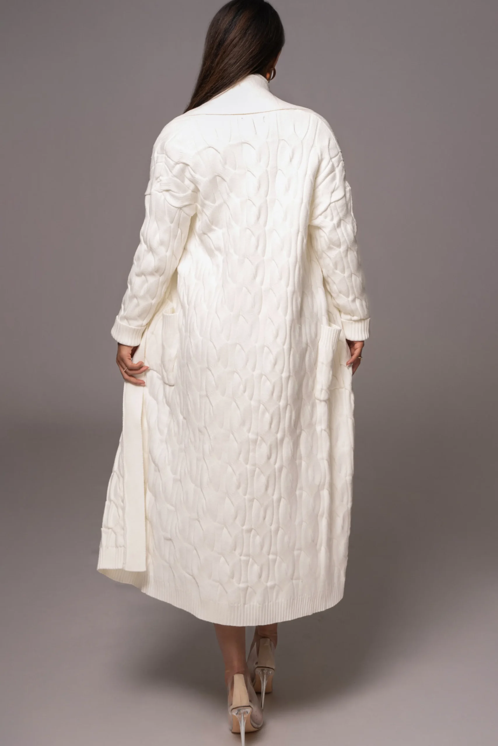 White Stepping Out Sweater Cardigan