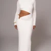 White Summer Romance Cutout Dress