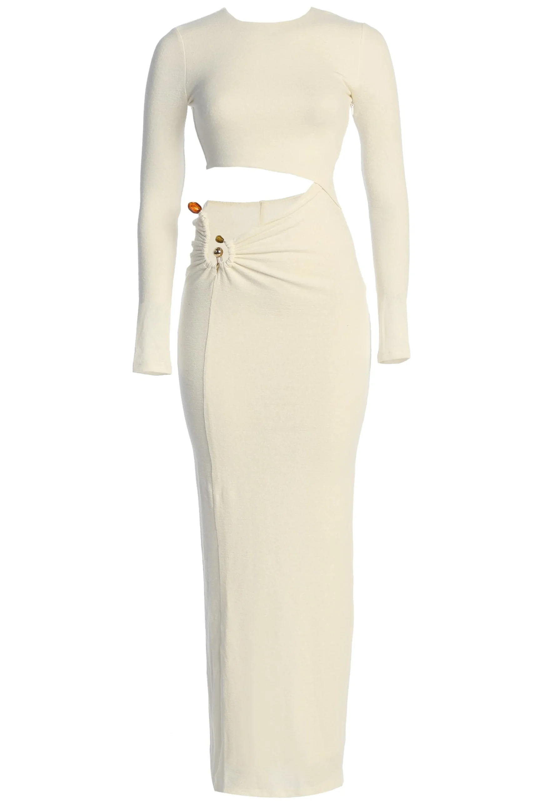 White Summer Romance Cutout Dress