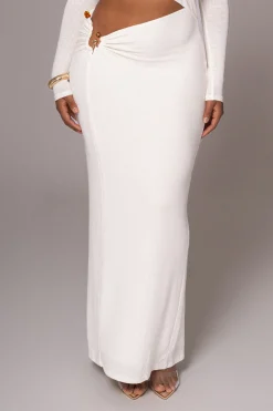 White Summer Romance Cutout Dress