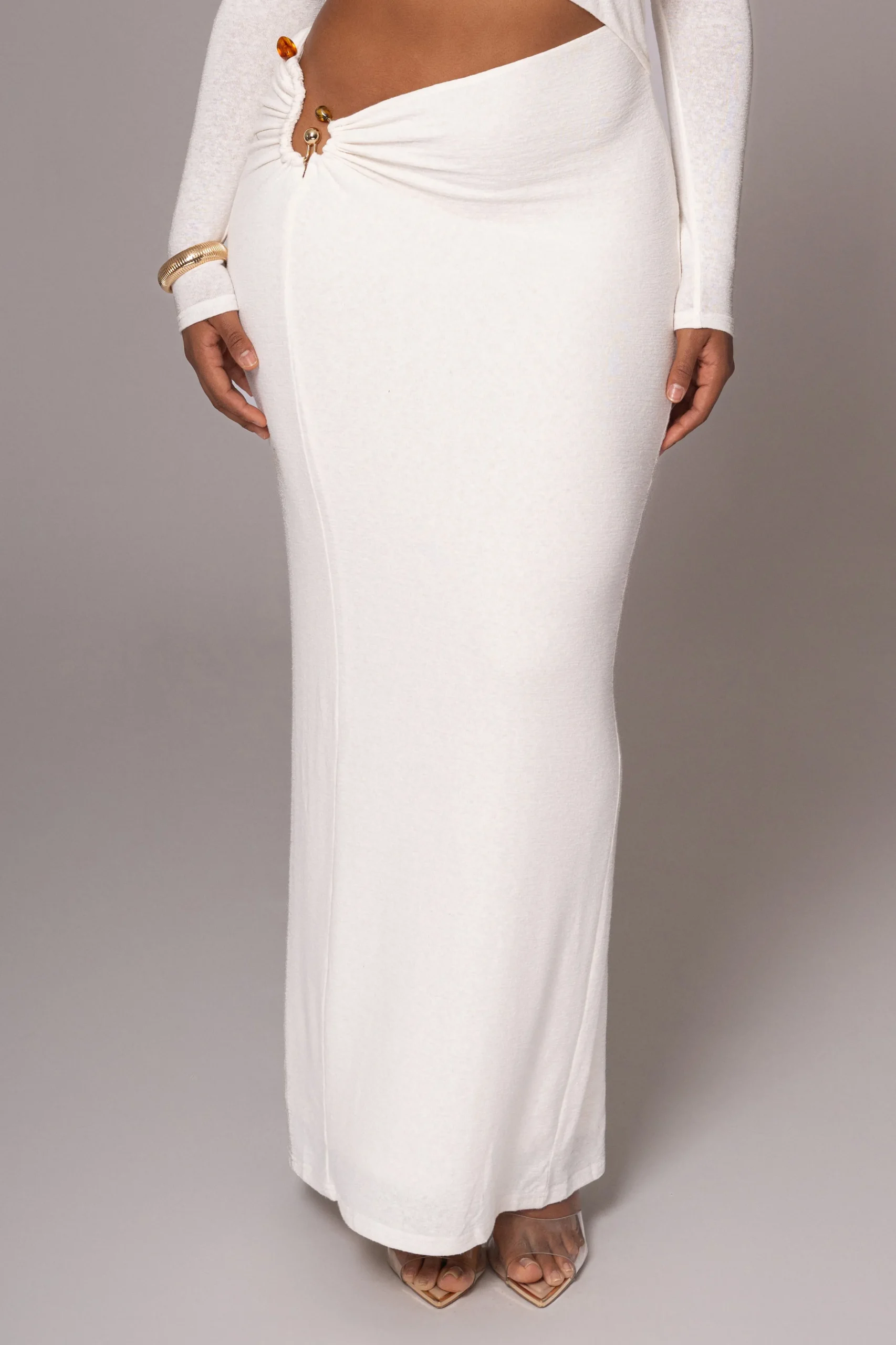 White Summer Romance Cutout Dress