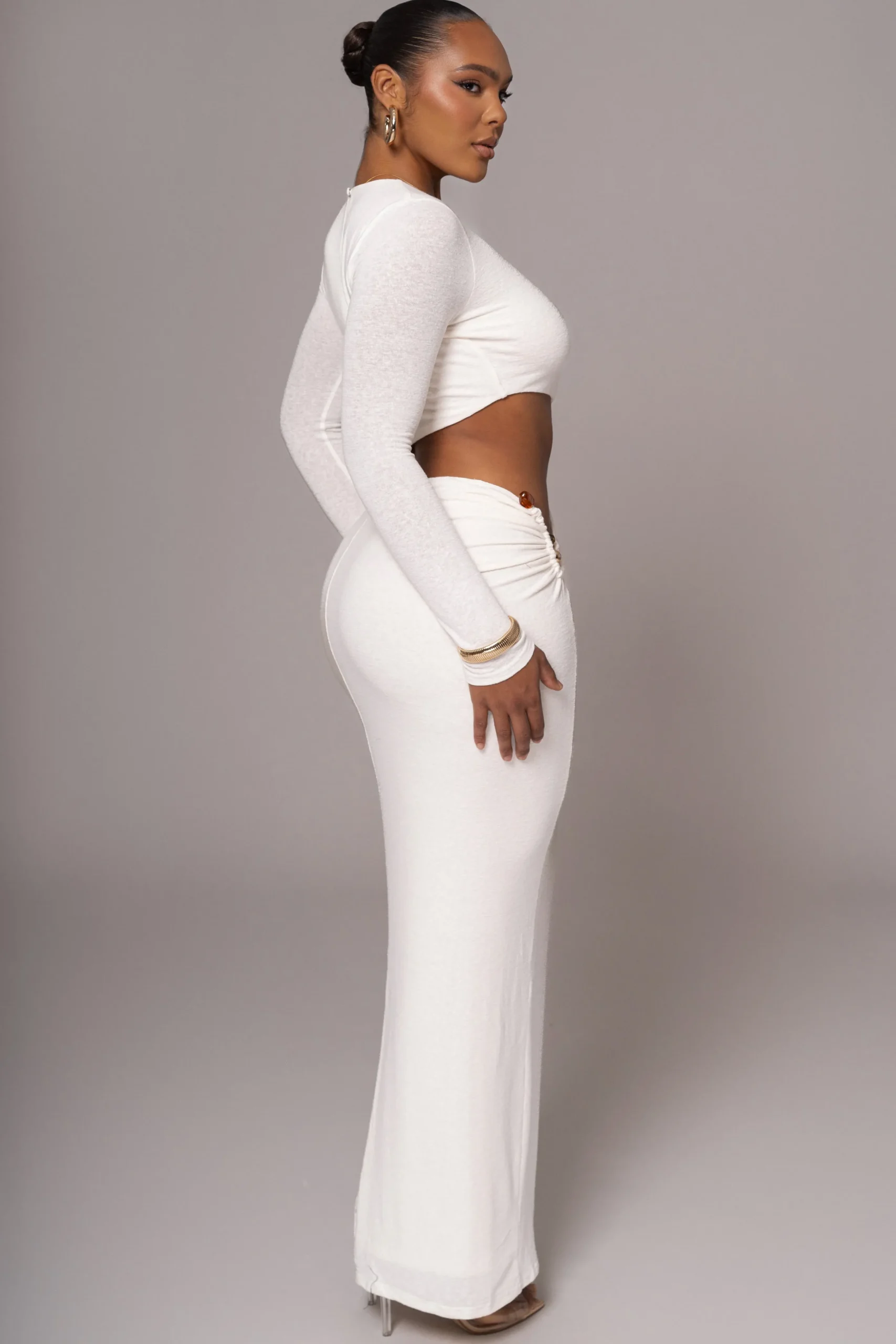 White Summer Romance Cutout Dress