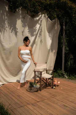 White Unpredictable Midi Dress