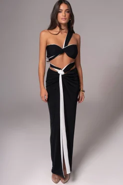 White/Black Venus Reversible Skirt Set