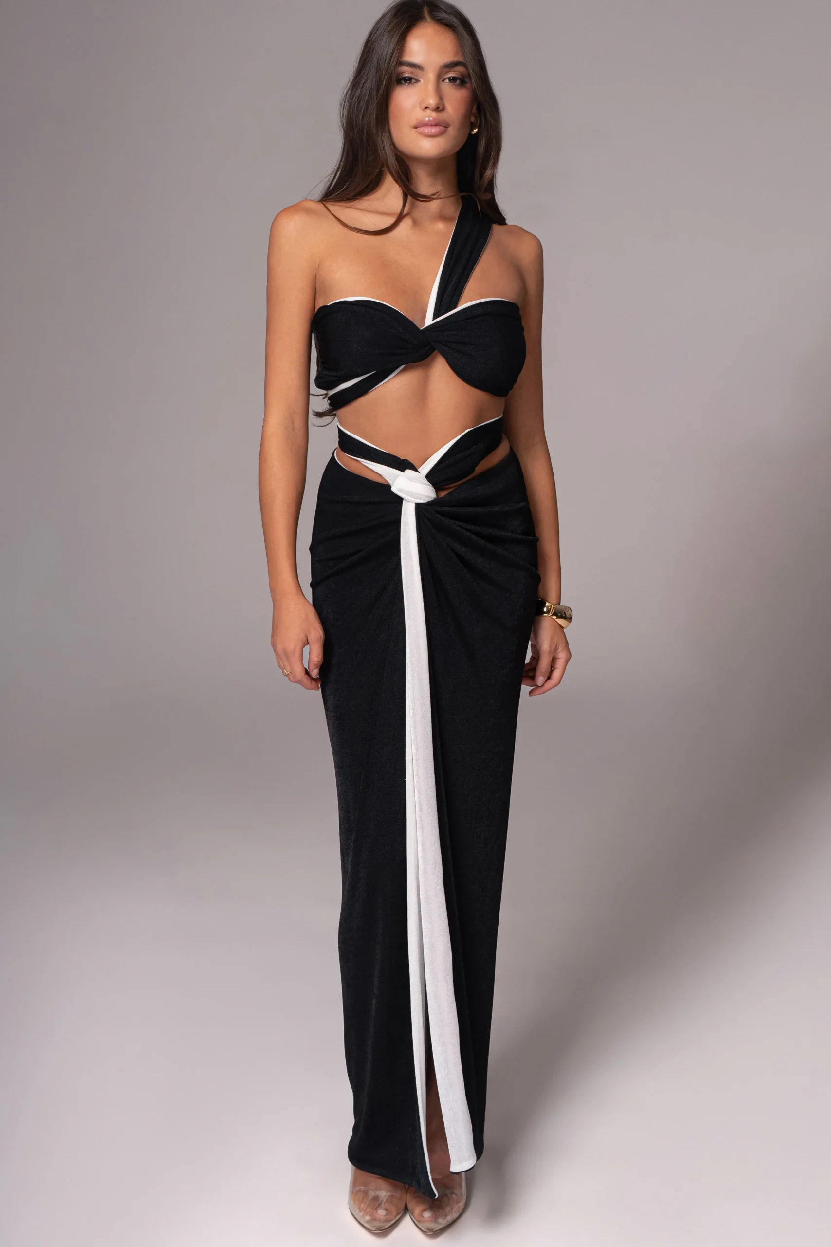 White/Black Venus Reversible Skirt Set