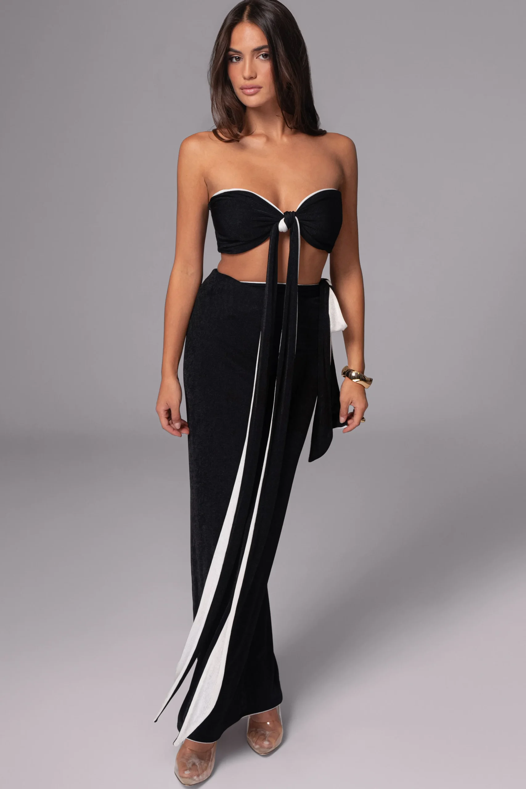 White/Black Venus Reversible Skirt Set