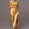 Yellow Anastacia Drape Maxi Dress